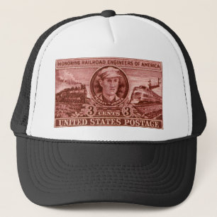 Casquette Timbre 1950 de chemin de fer de Casey Jones