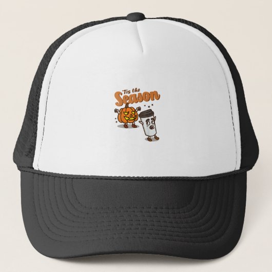 Casquette Tis The Season Hate Pumpkin Spice Latte Halloween (Devant)