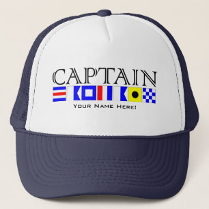 Casquette Titre du capitaine dans les drapeaux signalétique