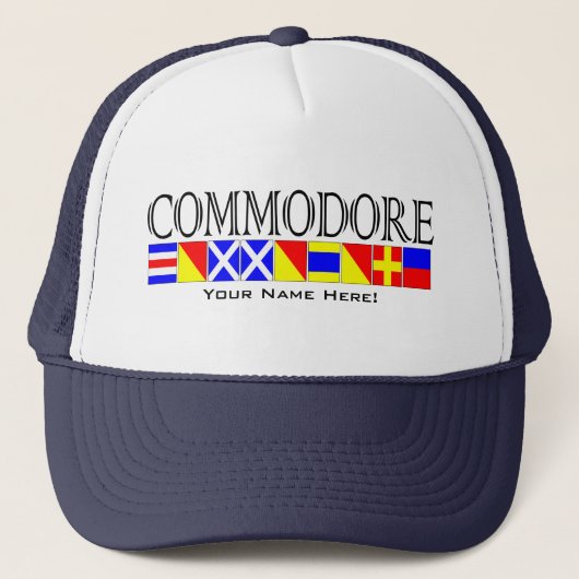Casquette Titre du Commodore dans les drapeaux de signalisat (Devant)