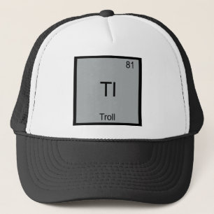 Casquette Tl - Troll Élément Drôle Mème Périodique Chimie