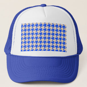Casquette Toile de Chine Bleue Pied de Poule