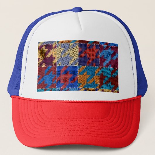 Casquette Toile de Patchwork : imitation motif vintage. (Devant)
