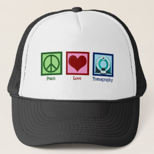 Casquette Tomographe Peace Love Tomographie