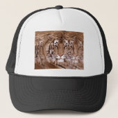 Casquette Tons Brown Tiger visage (Devant)