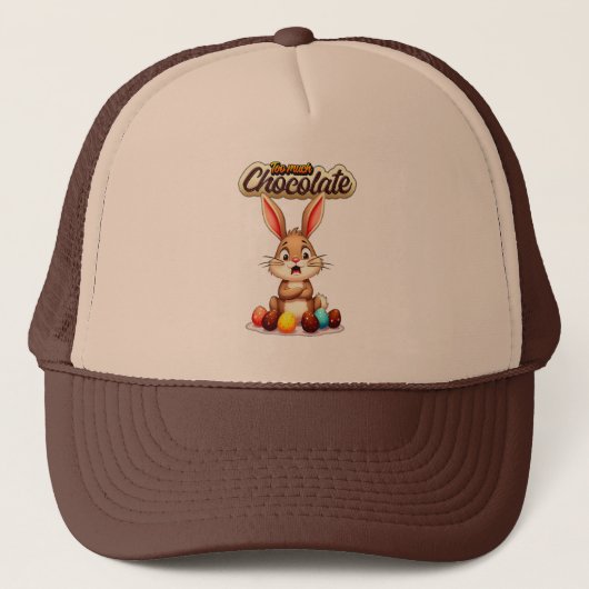 Casquette Too Much Chocolate – Funny Easter Bunny - boné (Devant)