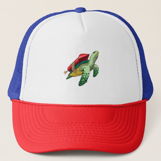 Casquette Tortue avec fusée (Devant)
