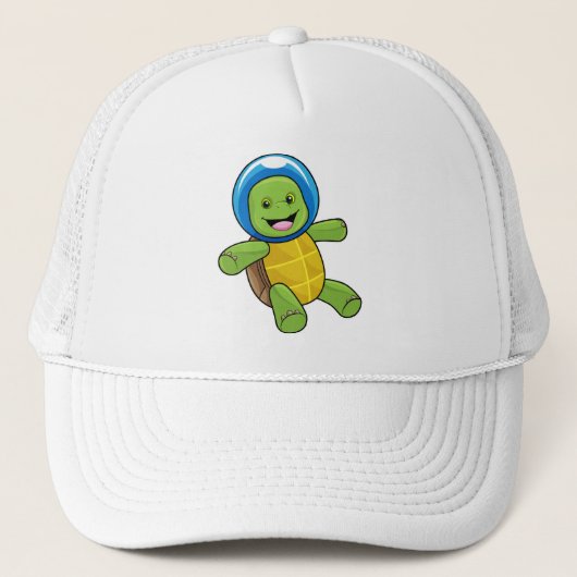 Casquette Tortue en astronaute avec boule de verre (Devant)
