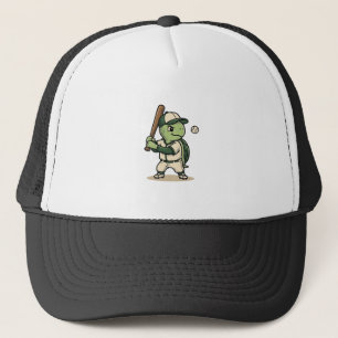 Casquette Tortue Mignonne Batteur de Baseball Art Vectoriel