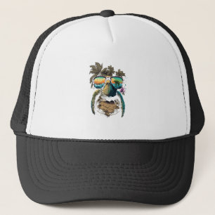 Casquette Tortue tortues marines hawaïennes plage hawaï palm