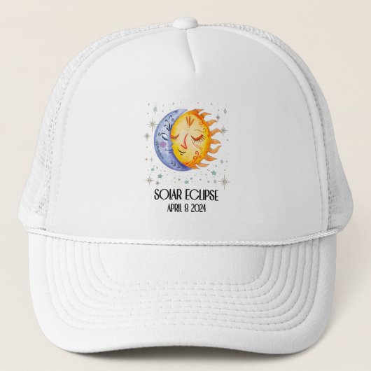 Casquette Total Éclipse Solaire 2024 Mignons Éclipse Solaire (Devant)