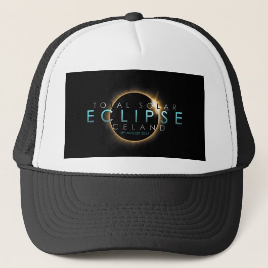 Casquette Total Solar Eclipse 12th August 2026 – Iceland (Devant)