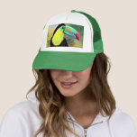 Casquette Toucan Bird Trucker Chapeau Toco<br><div class="desc">Exotique Tropical Toco Toucan Bird - Peinture Aquarelle Migned Beau coloré</div>