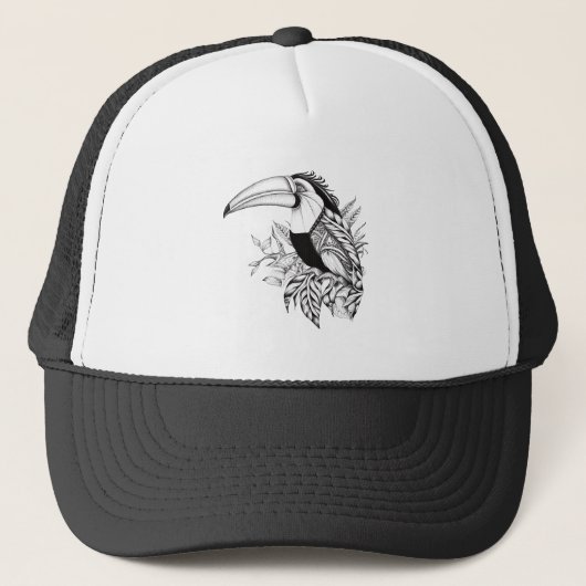 Casquette Toucan Wild Animal Nature Illustration Art tatouag (Devant)