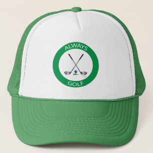 Casquette Toujours Golf Logo avec Clubs, Cool, tendance