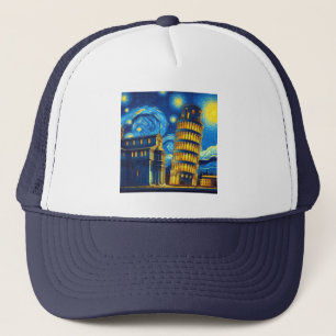 Casquette Tour Starry Night Leaning De Pise Italie