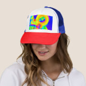 Casquette Tournesols abstraits (En situation)