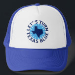 Casquette Tournons le Texas Blue Vote Democrat Political<br><div class="desc">Tourne le Texas en bleu et retournons le sénat aux élections de 2020. Votez franchement démocrate et assurez-vous que Biden gagne pour le parti démocratique.</div>