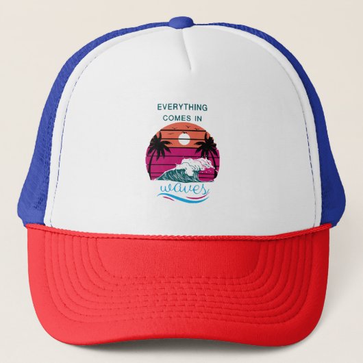 Casquette Tout arrive par vagues (Devant)