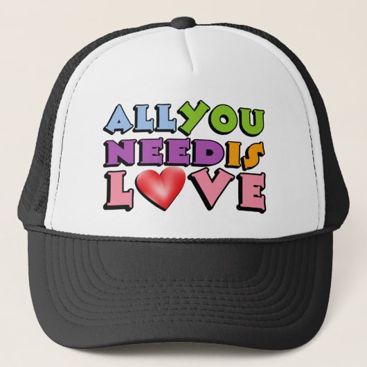Casquette Tout Ce Dont Vous Avez Besoin Est L'Amour (Devant)