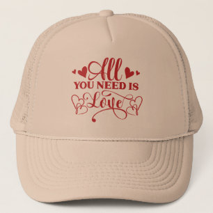 Casquette Tout Ce Dont Vous Avez Besoin Est Love Typographie