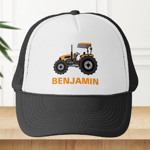 Casquette Tracteur agricole jaune pour enfants