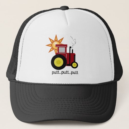 Casquette Tracteur rouge de ferme (Devant)