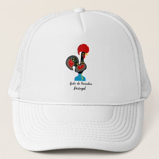 Casquette Traditional Rooster of Portugal in black (Devant)