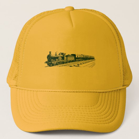 Casquette Train vintage - Vert foncé (Devant)