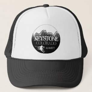 Casquette trapézoïdal de blanc de noir de ski du