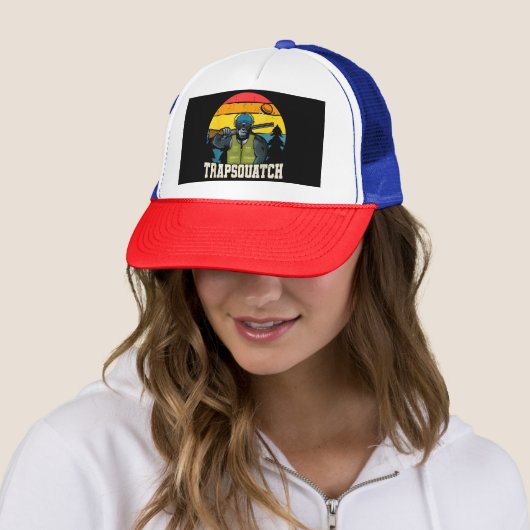 Casquette Trapsquatch Bigfoot Drôle Piège en Argile Tireur H (En situation)