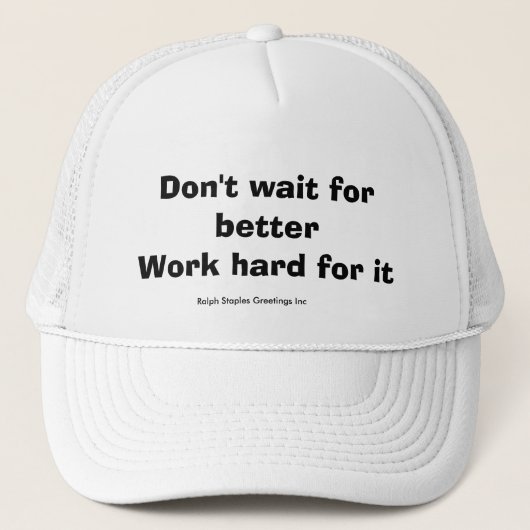 Casquette Travail dur (Devant)