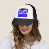 Casquette travailler plus dur - les millions sur l'aide (En situation)
