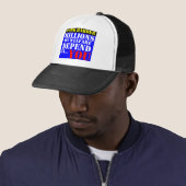 Casquette travailler plus dur - les millions sur l'aide (En situation)