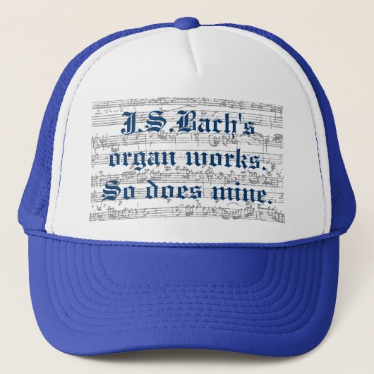 Casquette Travaux d'organe de J.S.bach (Devant)