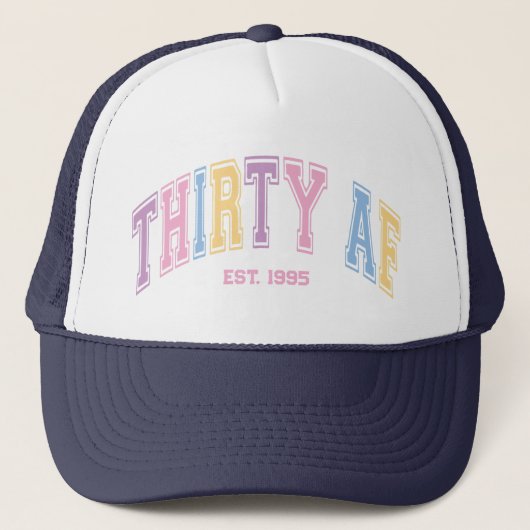 Casquette Trente AF Custom Funny Turning 30 Anniversaire (Devant)