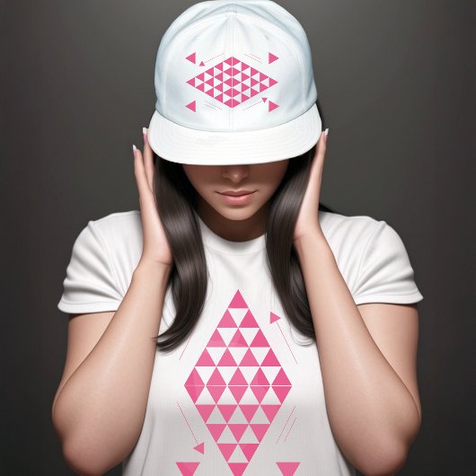 Casquette Triangles géométriques roses