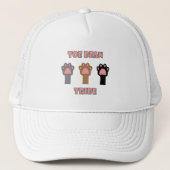 Casquette Tribu des haricots d'orteil Drôle de chat Chats ro (Devant)
