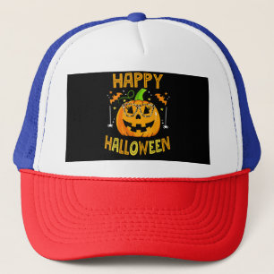 Casquette Trick Ou Traiter Halloween Drôle Citrouille Happy