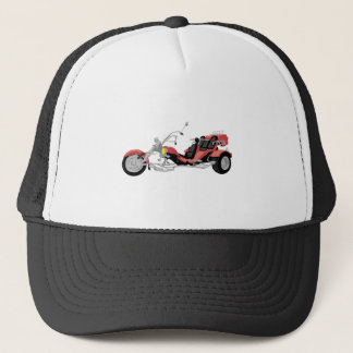 Casquette tricycle rouge de moto