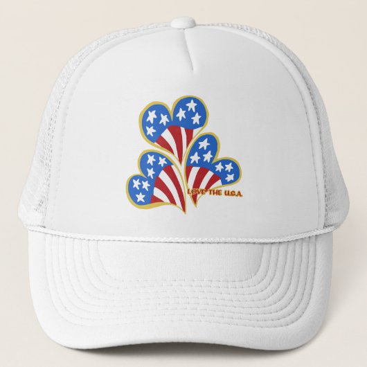 Casquette Triple Hearts USA Trucker Hat (Devant)