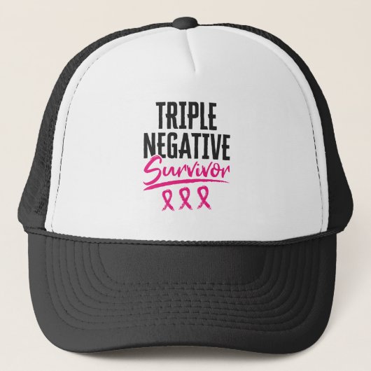 Casquette Triple survivant négatif TNBC Cancer du sein (Devant)