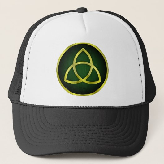 Casquette triquetra or et vert (Devant)