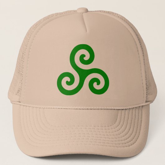 Casquette Triskele en spirale vert (Devant)