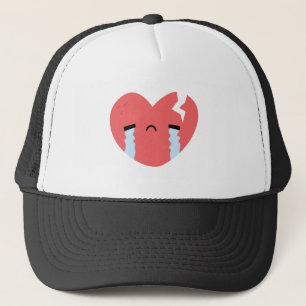 Casquette Triste Pleure Fracture Coeur Visage Emoji