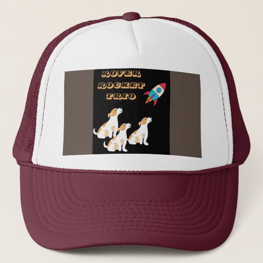 Casquette Trois Beaux Chiens Qui Regardent Rocket (Devant)