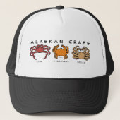 CASQUETTE TROIS CRABES D'ALASKA (Devant)
