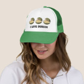 Casquette Trois durians vert (En situation)