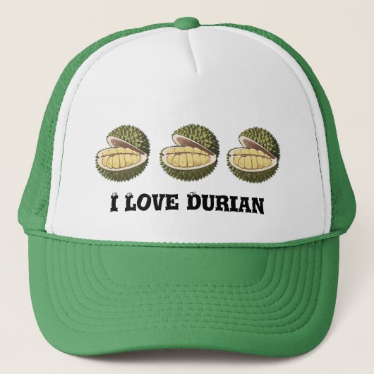 Casquette Trois durians vert (Devant)