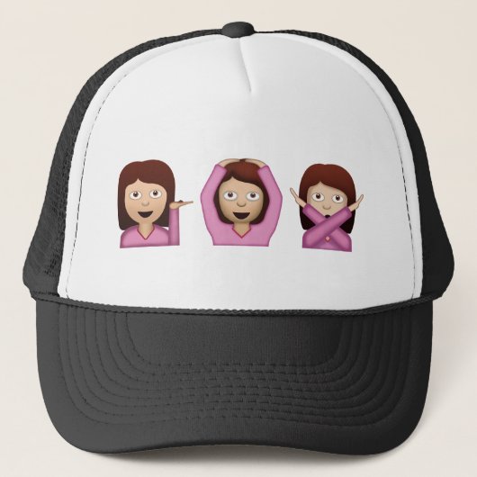 Casquette Trois filles Emoji (Devant)